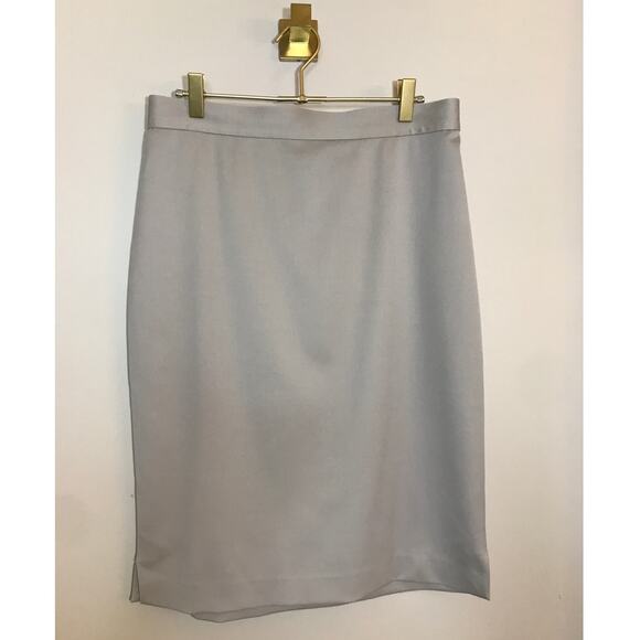St. John Beige Wool Blend Pencil Skirt 8 - Picture 1 of 8